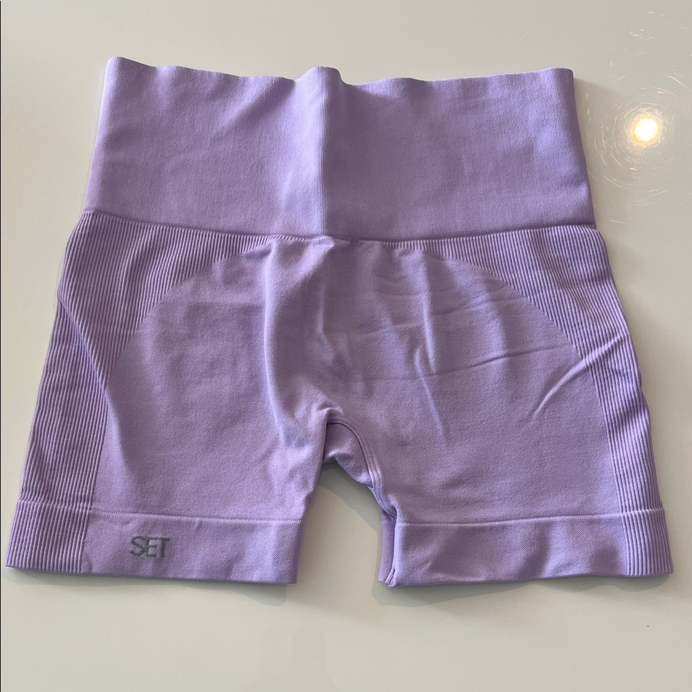 SET Active Lilac High-Waist Athletic Shorts
